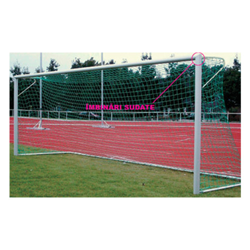 Porti fixe pentru fotbal cu cleme pentru plasă 7,32 x 2,44 m