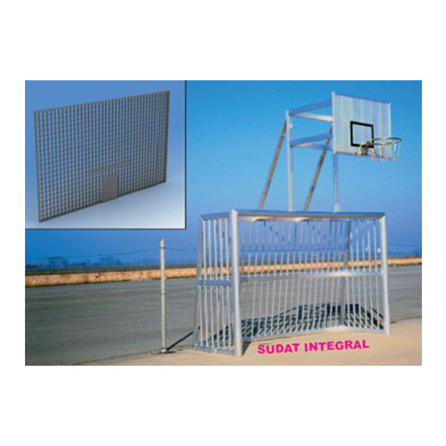 Porţi fotbal stradal cu panou baschet 5 x 2 m / 3 x 2 m